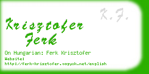 krisztofer ferk business card